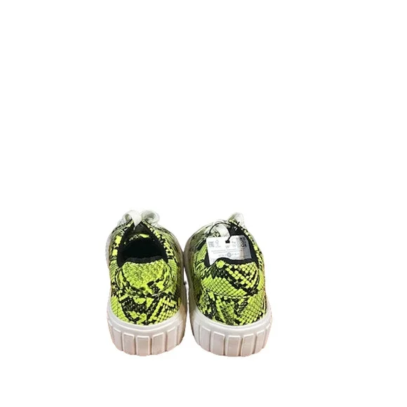 Bershka Women’s Yellow & Black Street Style Lace-Up Sneakers Size 38 - Picture 8 of 10